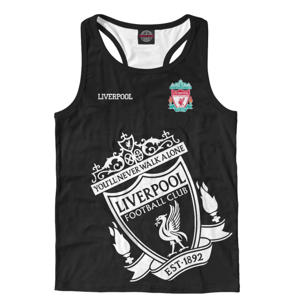 Мужская майка-борцовка с изображением Liverpool цвета Белый