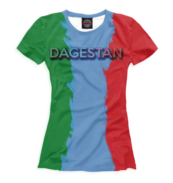 Женская футболка с изображением Дагестан цвета Белый