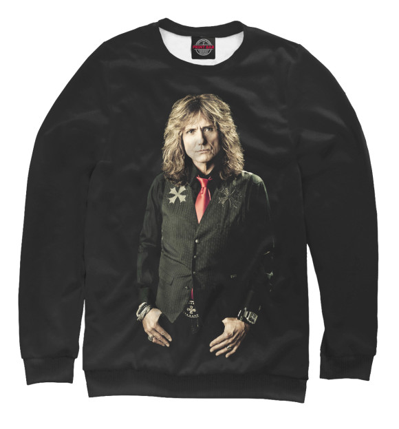 Свитшот для мальчиков с изображением David Coverdale цвета Белый