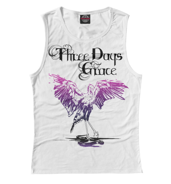 Майка для девочки с изображением Three Days Grace цвета Белый