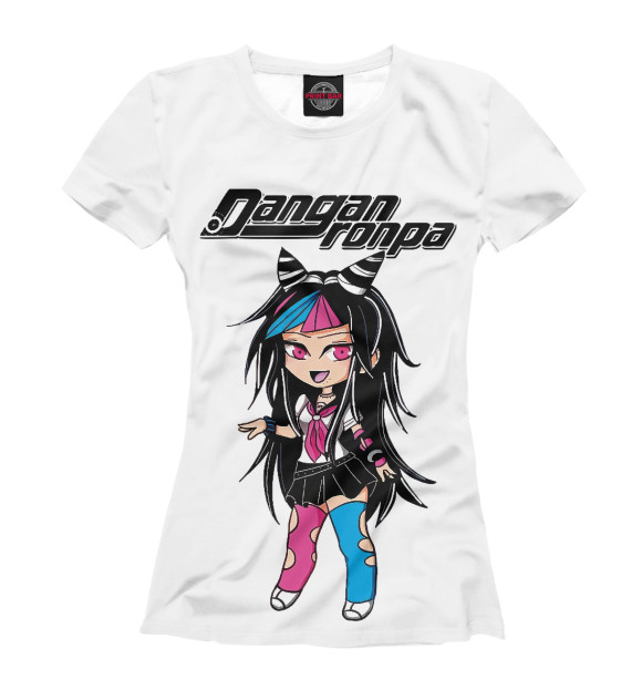 Футболка для девочек с изображением Danganronpa цвета Белый