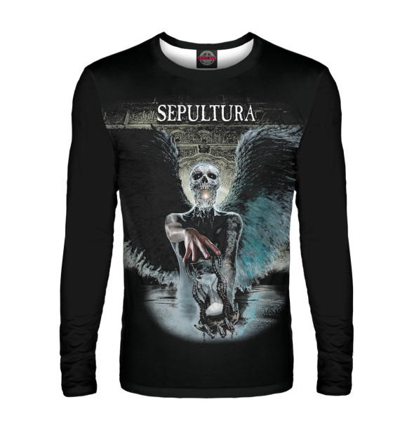 Мужской лонгслив с изображением Sepultura цвета Белый