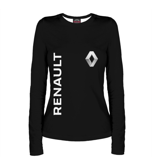 Женский лонгслив с изображением Renault цвета Белый