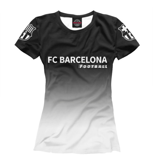Женская футболка с изображением Барселона | Football цвета Белый