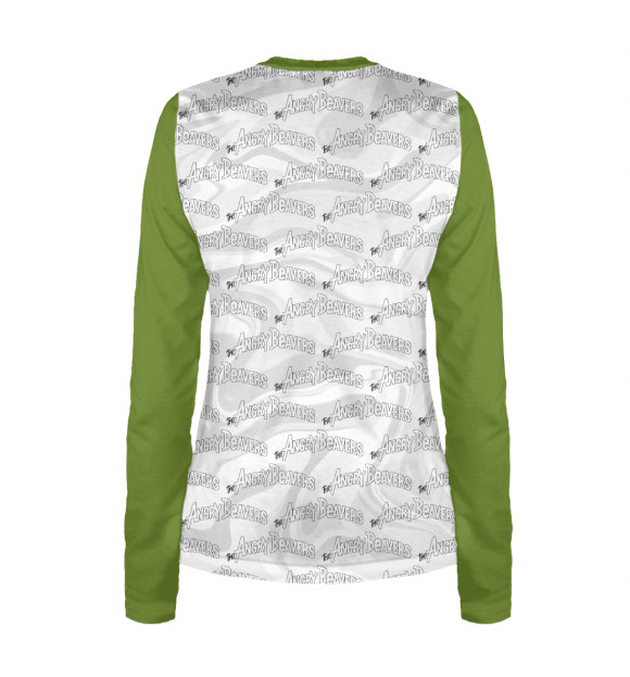 Женский лонгслив с изображением Крутые Бобры цвета Белый