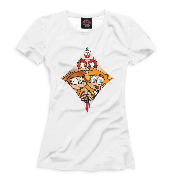 Футболка для девочек с изображением 13 карт цвета Белый