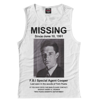 Майка для девочки Agent Cooper Missing