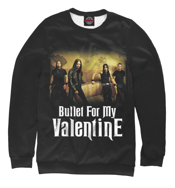 Свитшот для мальчиков с изображением Bullet for My Valentine цвета Белый