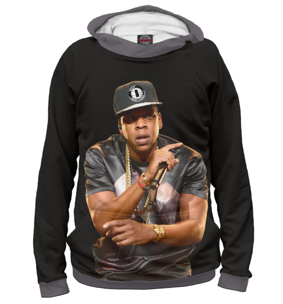Женское худи с изображением Jay-Z цвета Белый
