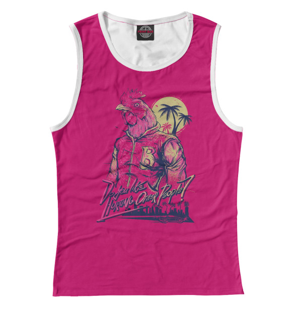 Майка для девочки с изображением Hotline Miami цвета Белый