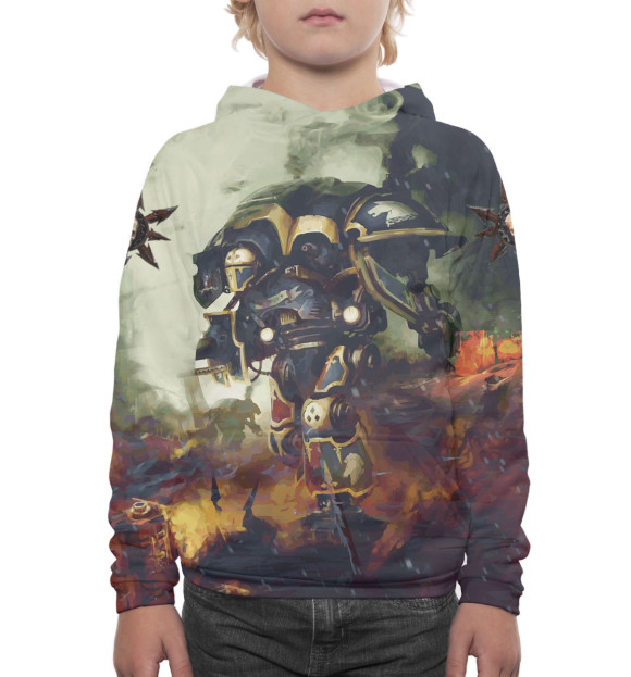 Худи для мальчика с изображением Warhammer цвета Белый