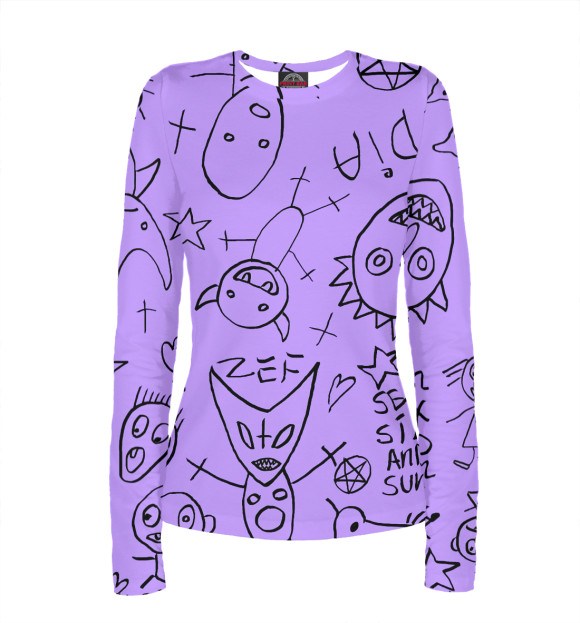 Женский лонгслив с изображением Die Antwoord цвета Белый