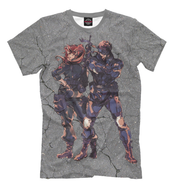 Мужская футболка с изображением Metal Gear цвета Серый