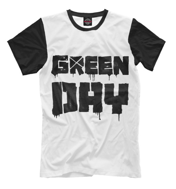 Футболка для мальчиков с изображением Green Day цвета Молочно-белый