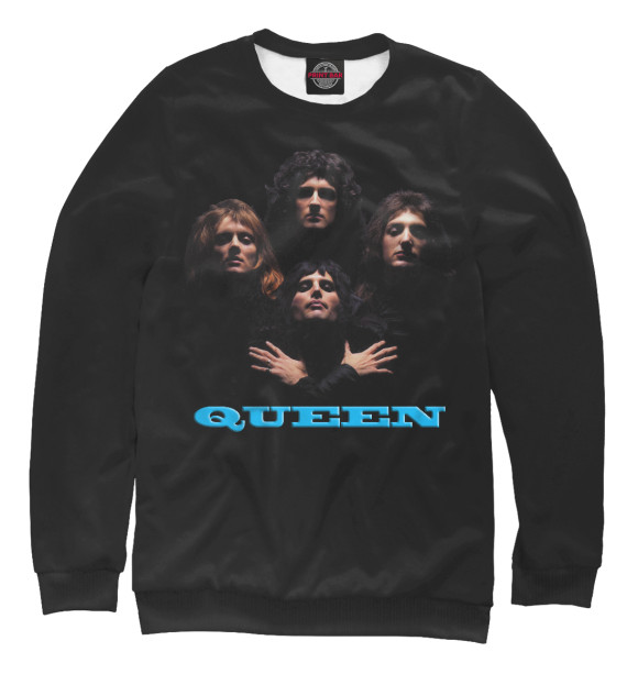 Женский свитшот с изображением Queen цвета Белый