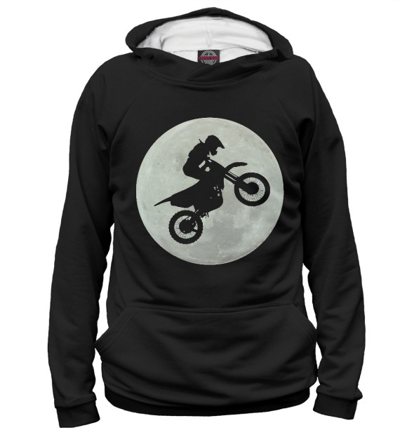 Женское худи с изображением Dirt Bike Motocross цвета Белый