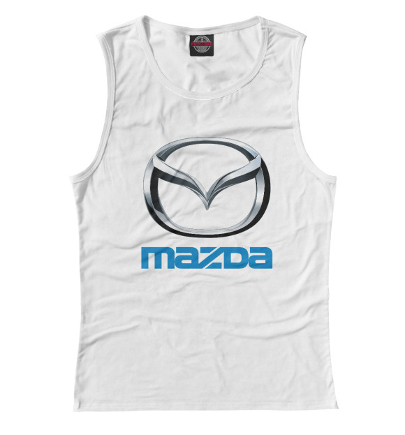 Майка для девочки с изображением Mazda цвета Белый