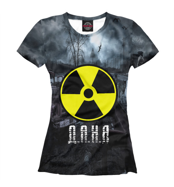 Футболка для девочек с изображением S.T.A.L.K.E.R-ДАНЯ цвета Белый