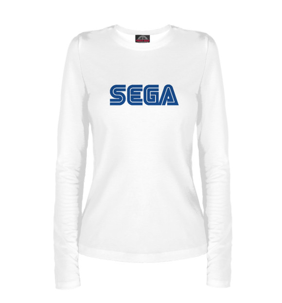 Женский лонгслив с изображением Sega цвета Белый