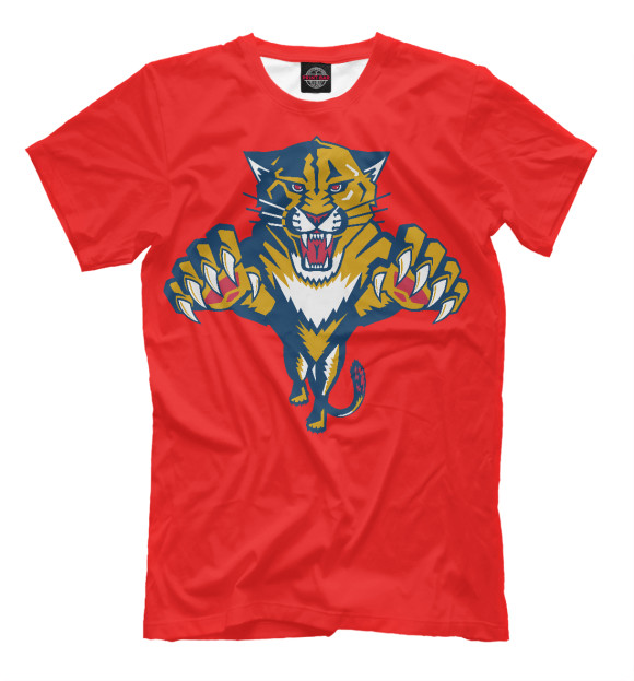 Футболка для мальчиков с изображением Florida Panthers цвета Темно-розовый