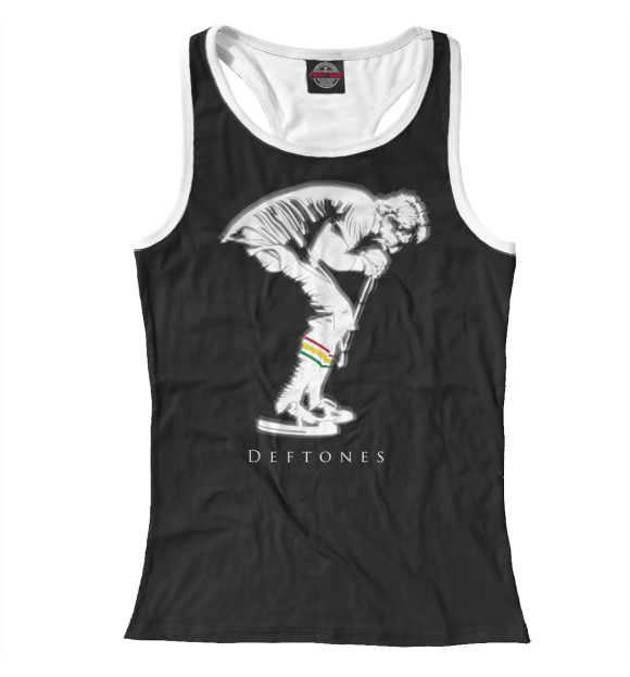 Женская майка-борцовка с изображением Deftones цвета Белый