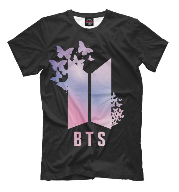 Футболка для мальчиков с изображением BTS цвета Белый