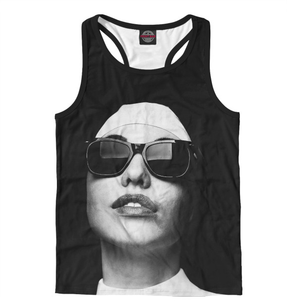 Мужская майка-борцовка с изображением Nun цвета Белый