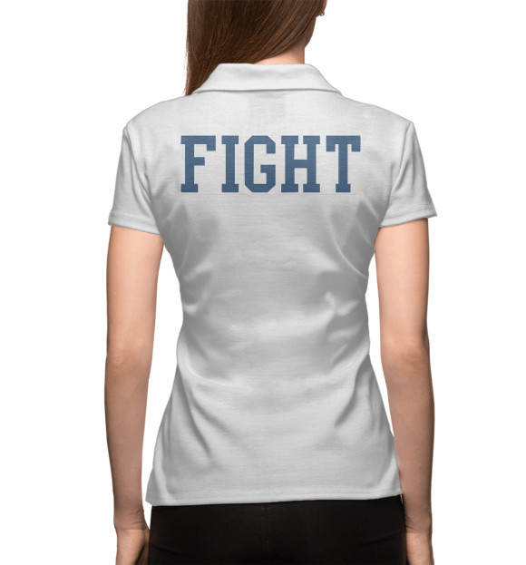 Женское поло с изображением MMA цвета Белый