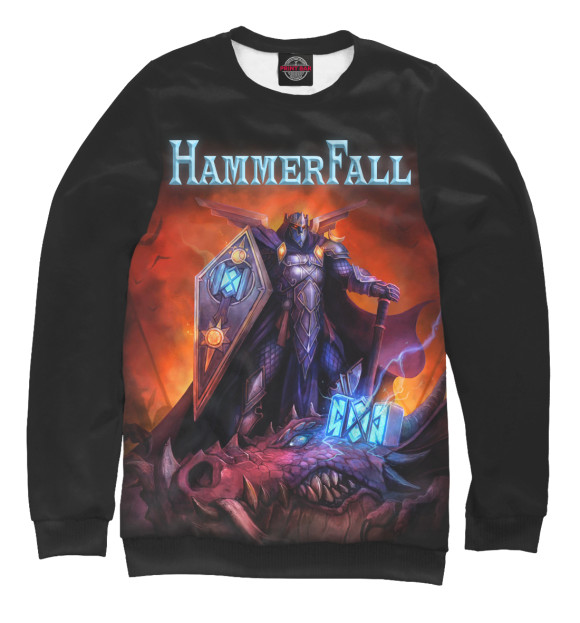 Свитшот для мальчиков с изображением HammerFall цвета Белый