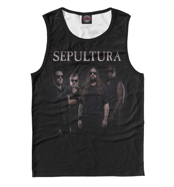 Мужская майка с изображением Sepultura цвета Белый