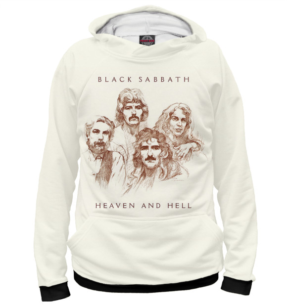 Женское худи с изображением Black Sabbath цвета Белый