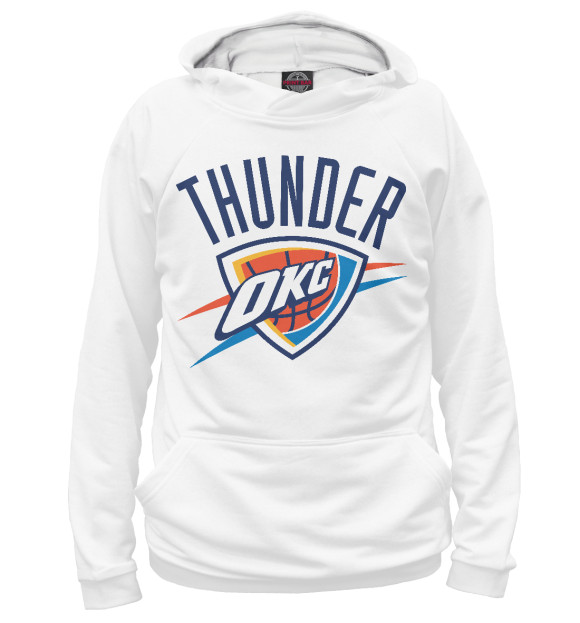 Женское худи с изображением Oklahoma City Thunder цвета Белый