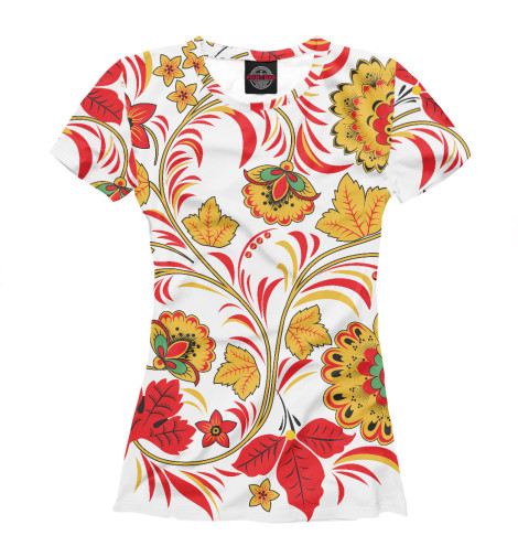 

Футболки Print Bar, Белый, Хохлома