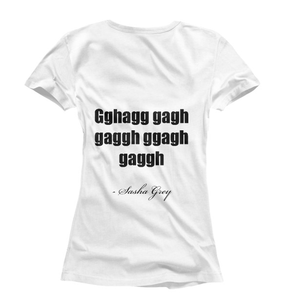 Женская футболка с изображением Саша Грей цвета Белый