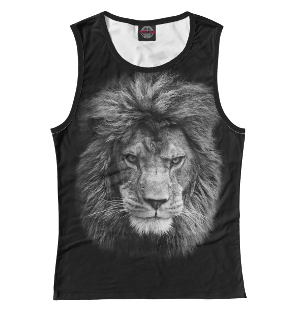 Майка для девочки с изображением Лев цвета Белый