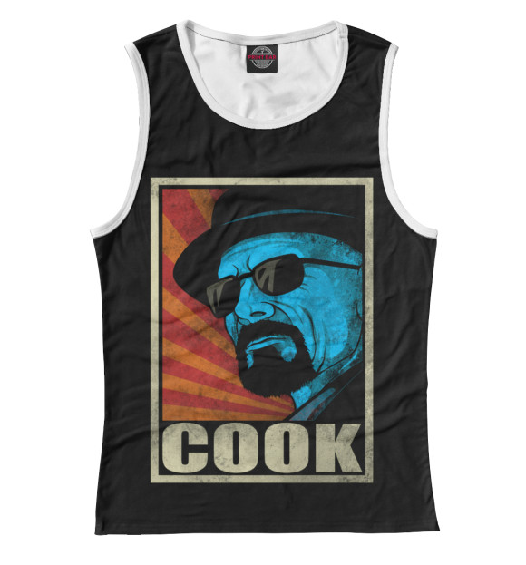 Майка для девочки с изображением Cook цвета Белый