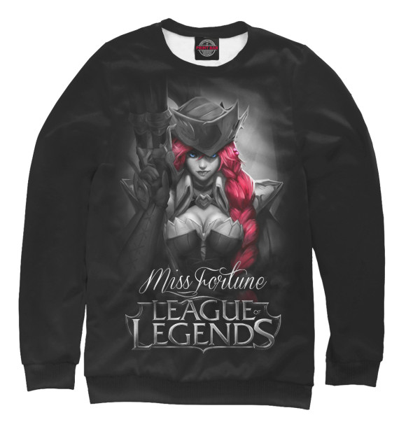 Свитшот для мальчиков с изображением League of Legends. Мисс Фортуна цвета Белый
