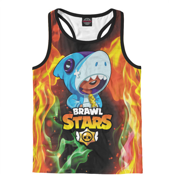 Мужская майка-борцовка с изображением Brawl Stars цвета Белый