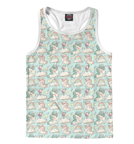 

Майки борцовки Print Bar, Белый, Flying Unihorns