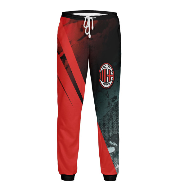 Мужские спортивные штаны с изображением AC Milan / Милан цвета Белый