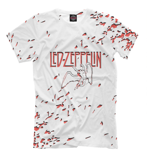 Футболка для мальчиков с изображением Led zeppelin цвета Белый