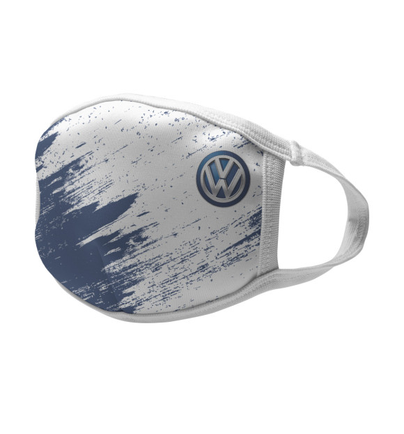 Маска тканевая с изображением Volkswagen цвета Белый