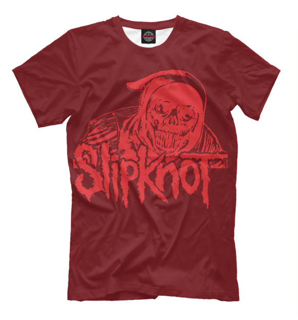 Мужская футболка с изображением Slipknot цвета Белый