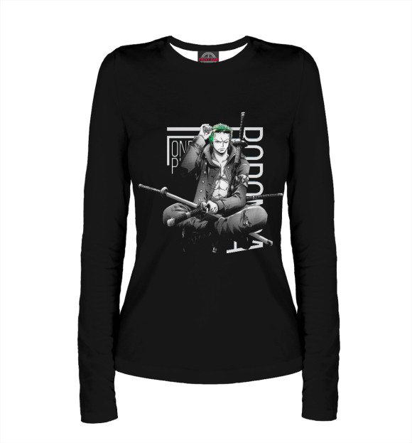 Женский лонгслив с изображением One Piece цвета Белый