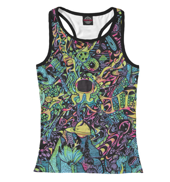 Женская майка-борцовка с изображением Triposphere цвета Белый