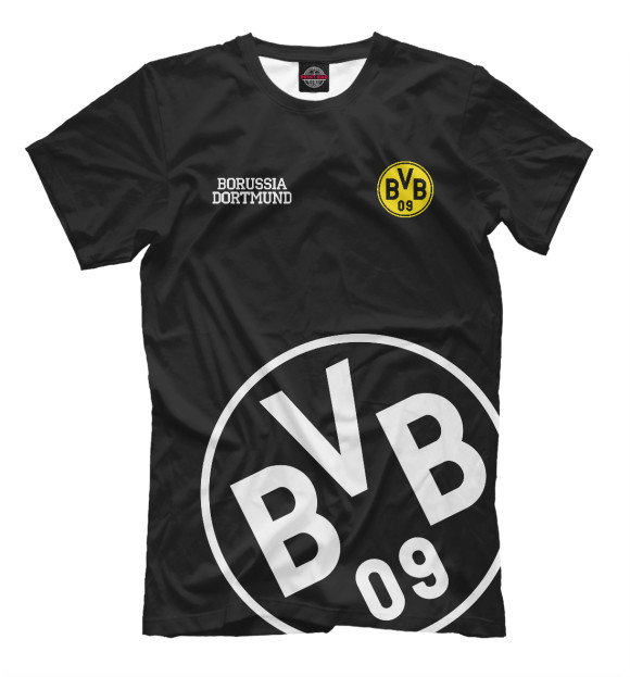 Мужская футболка с изображением Borussia цвета Белый
