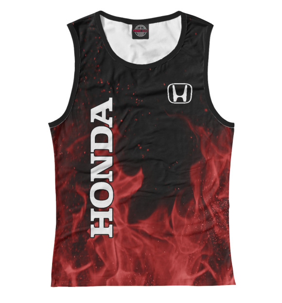 Майка для девочки с изображением Honda red fire цвета Белый