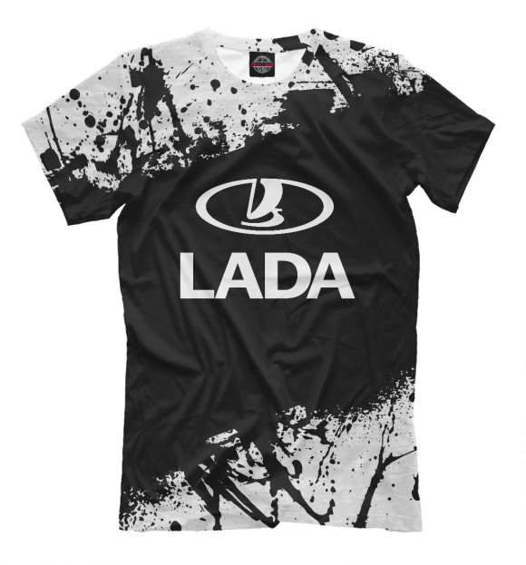 Мужская футболка с изображением LADA SPORT цвета Черный