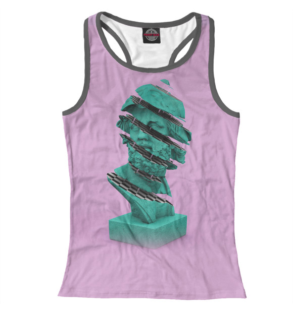 Женская майка-борцовка с изображением Vaporwave цвета Белый