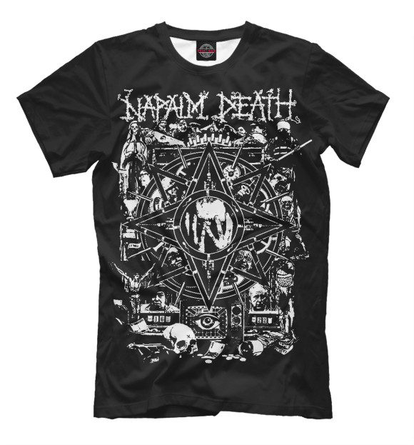 Футболка для мальчиков с изображением Napalm Death цвета Черный